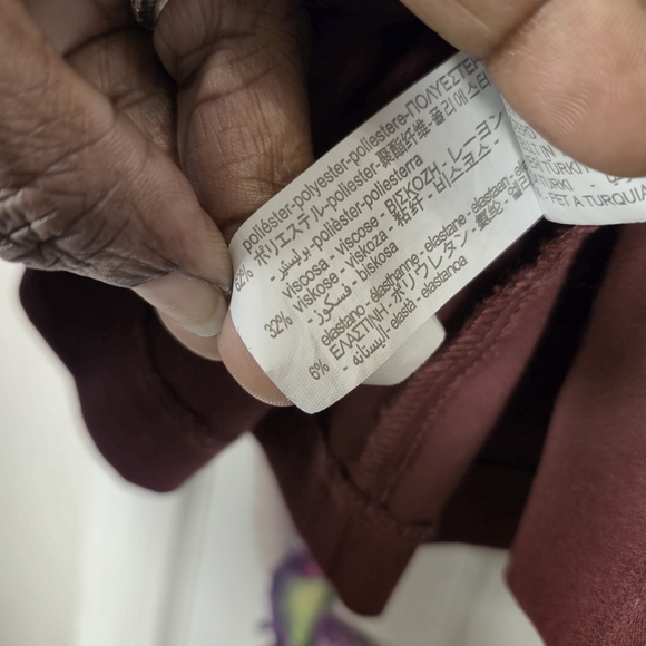 ZARA Pleated Skort in Burgundy Maroon | High Waist Mini Skirt Shorts Medium - Picture 4 of 5